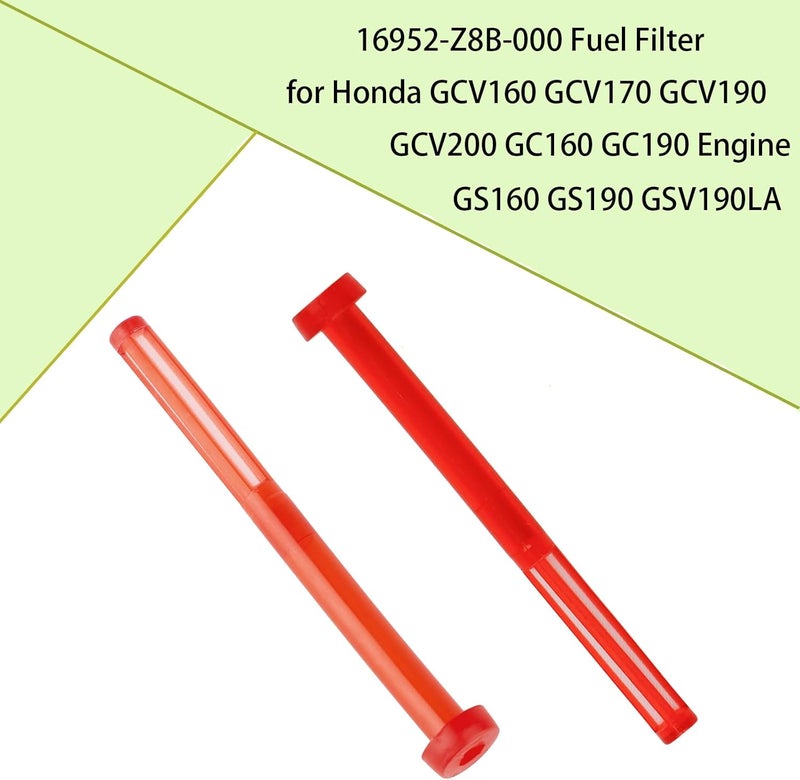 SIMPERAC GCV 160 Fuel Filter Air Filter for Honda GCV160 GCV170 GCV190 GCV200 GC160 GC190 Engine 17211-Z8B-901 Air Filter 16952-Z8B-000 Fuel Filter Parts for Honda HRX217 HRN216 HRR216 Lawn Mower - Image 3
